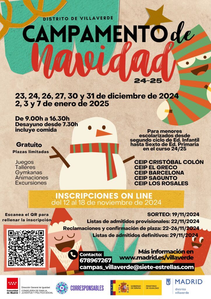 Programa Campamento de Navidad de Villaverde