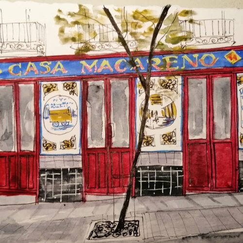 Acuarela Casa Macareno_ Olga García