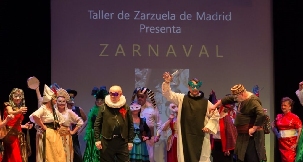 Imagen de los actores de la obra Zarnaval, del taller de zarzuela de Madrid