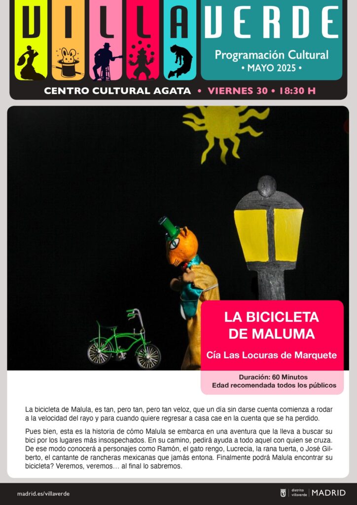 una marioneta ante una farola en un fondo oscuro