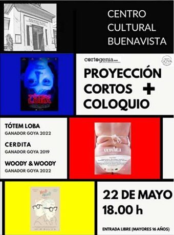 Cartel promocional de Cortogenia 2025 en el distrito de Salamanca con la info del evento