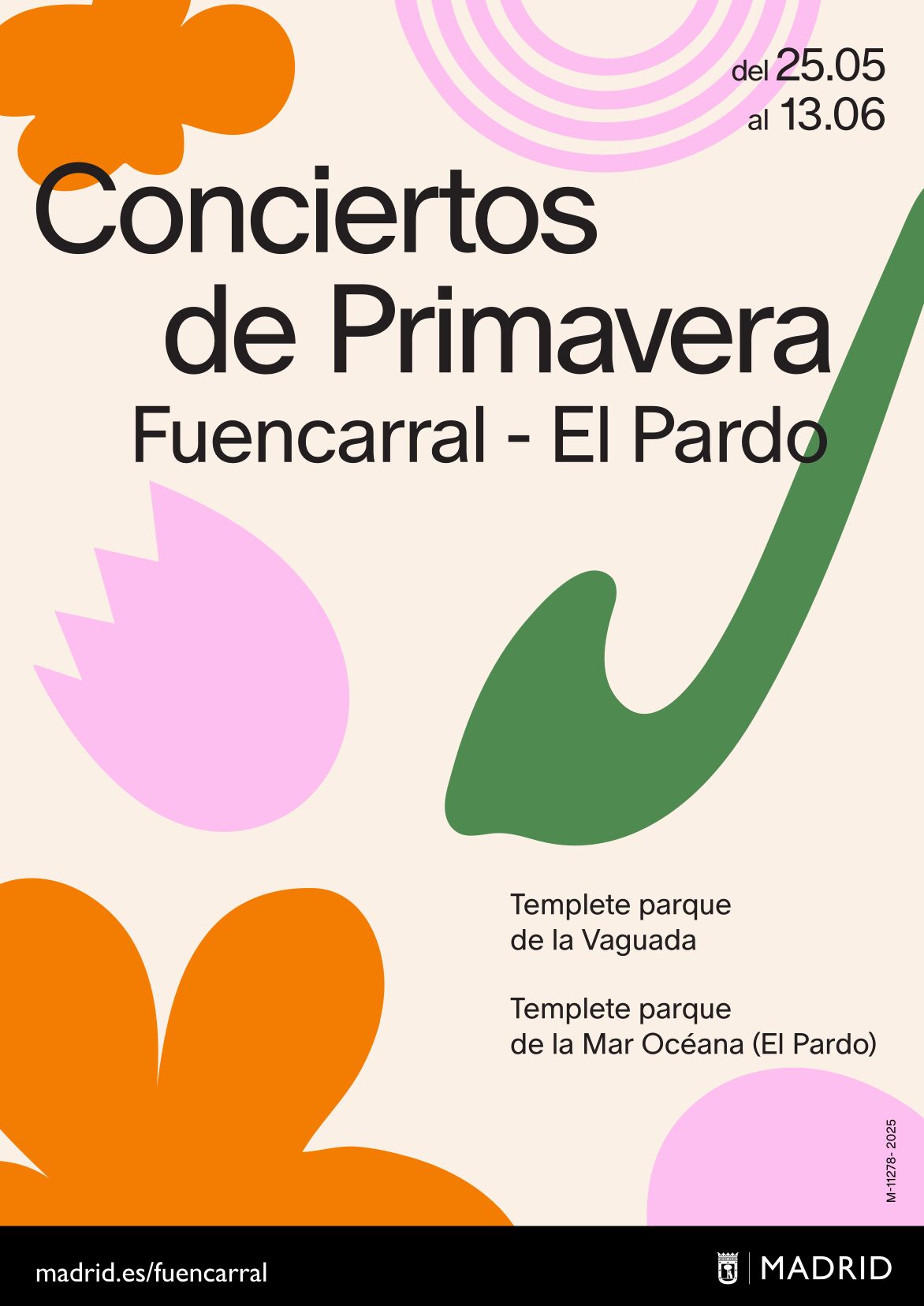 Cartel de los Conciertos de Primavera en Fuencarral-El Pardo