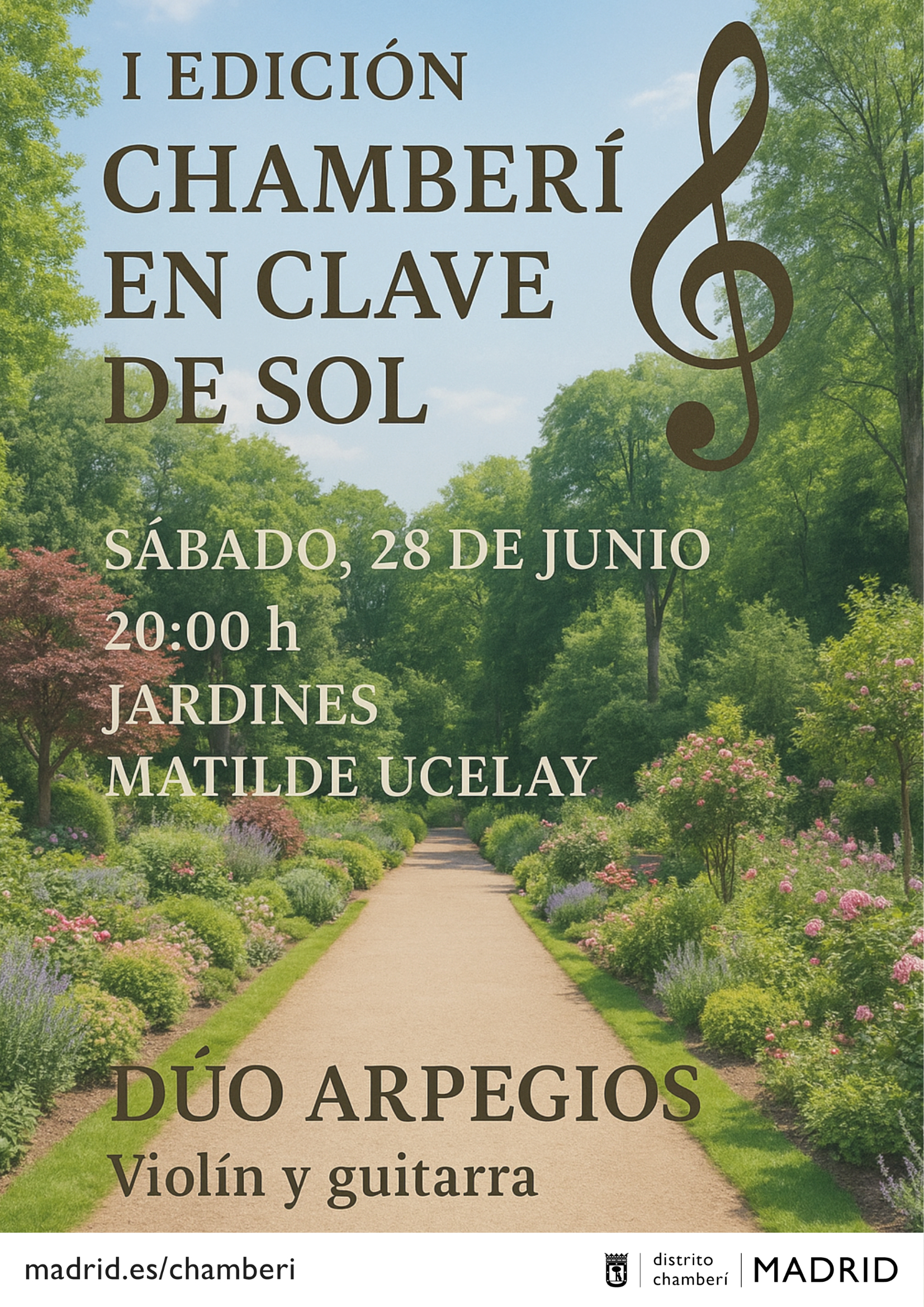 Cartel del concierto de Chamberí en Clave de Sol, uno de los planes de Chamberí del 27 al 29 de junio de 2025