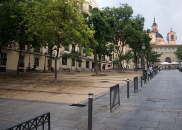 La plaza de la Paja, escenario de cine de terror en Madrid. Imagen de Madrid Film Office