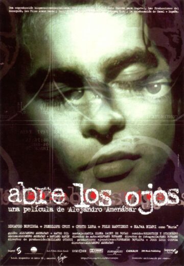Carátula original de 'Abre los ojos' (1997). Ejemplo de cine de terror rodado en Madrid © Sogetel