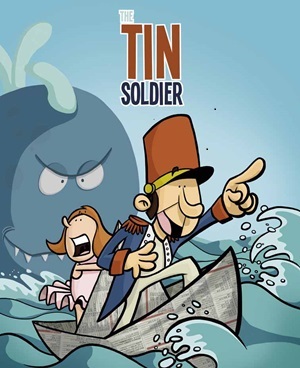 Cartel de la obra en inglés 'Tin soldier'