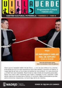 Dos hombres realizando un truco de magia con cuerdas