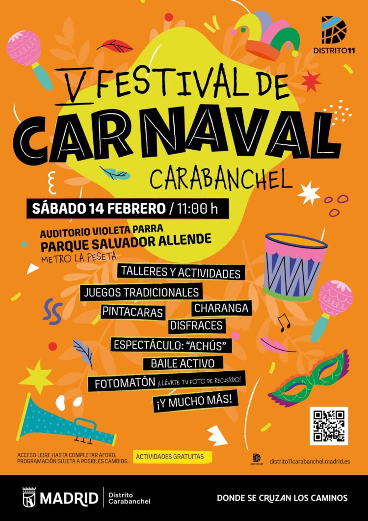 Imagen del cartel del Festival de Carnaval de Carabanchel