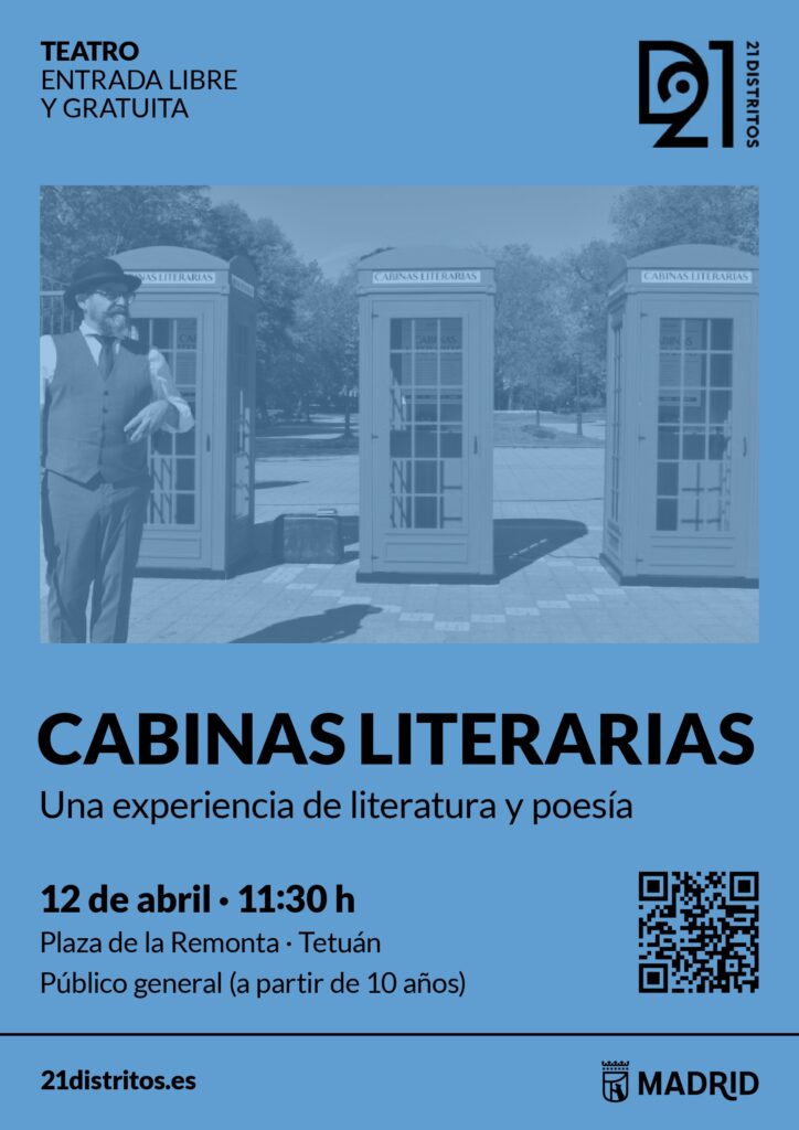 Cartel de 'Cabinas literarias'