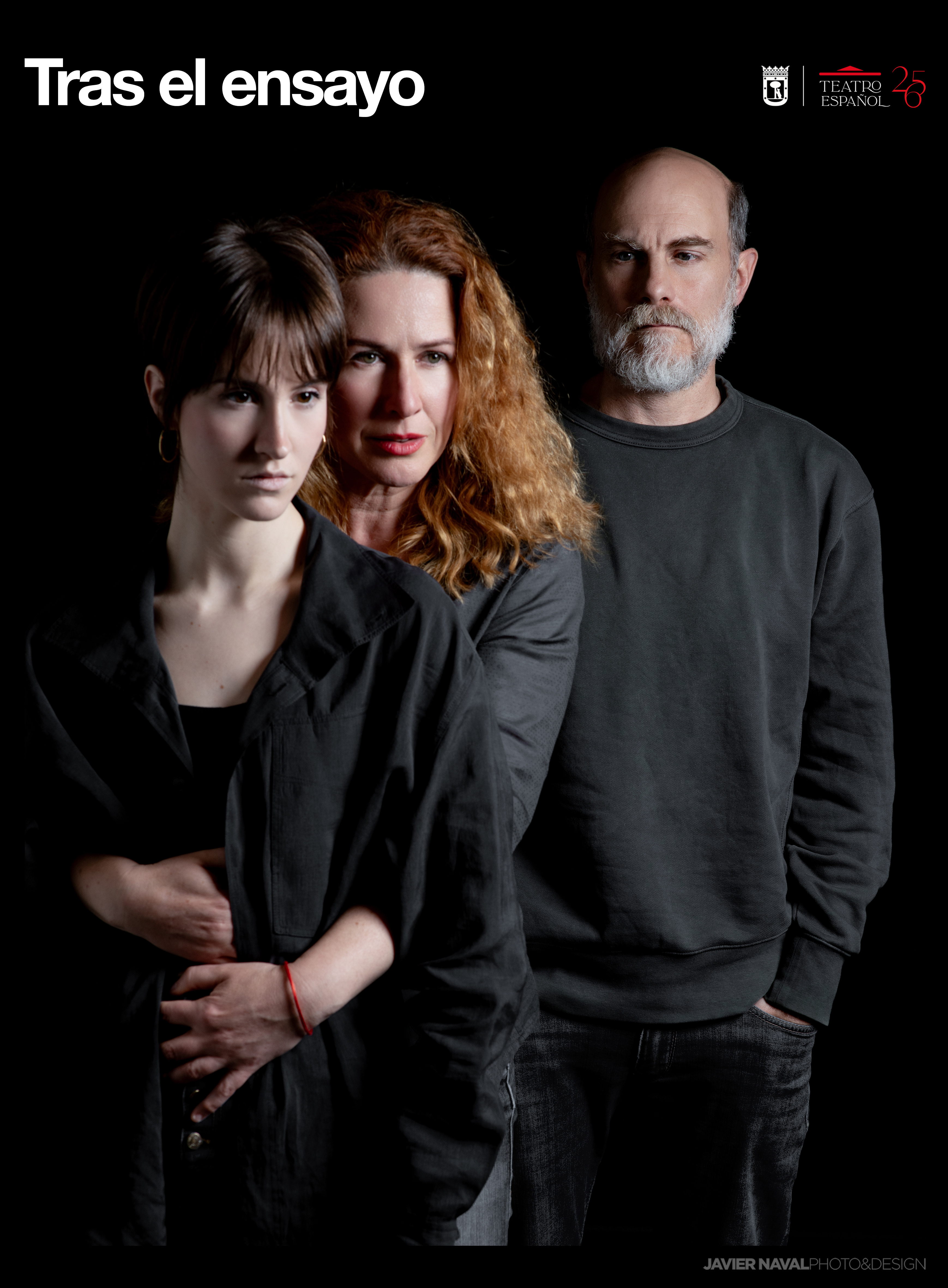 Actores de la obra Tras el ensayo en el Teatro Español de Madrid